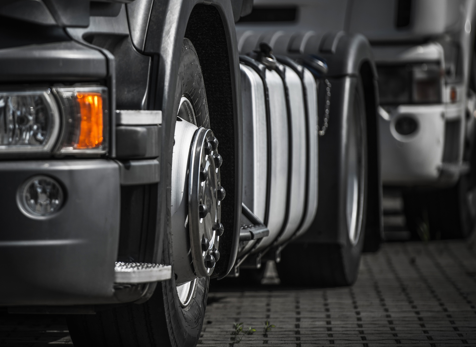 Euro Trucks Awaiting in Line